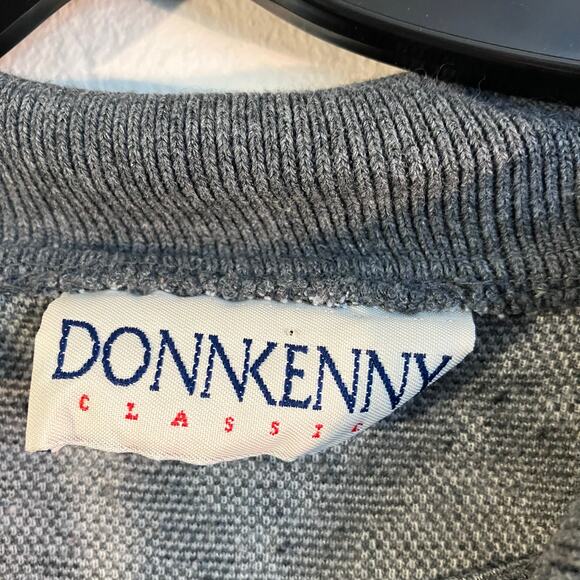 Donnkenny Classics Gray Abstract Pattern Polo Shirt‎ - Picture 2 of 4